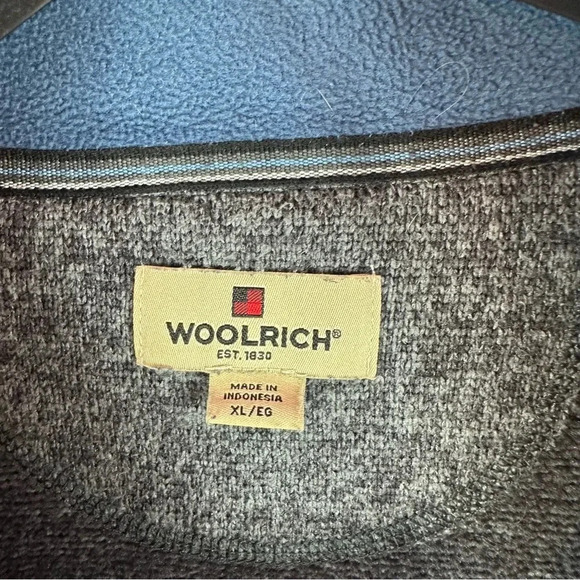 men's woolrich grey 1/4 zip pullover sz  XL - Picture 2 of 8